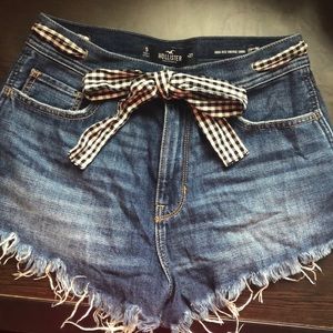 Hollister high rise jean shorts